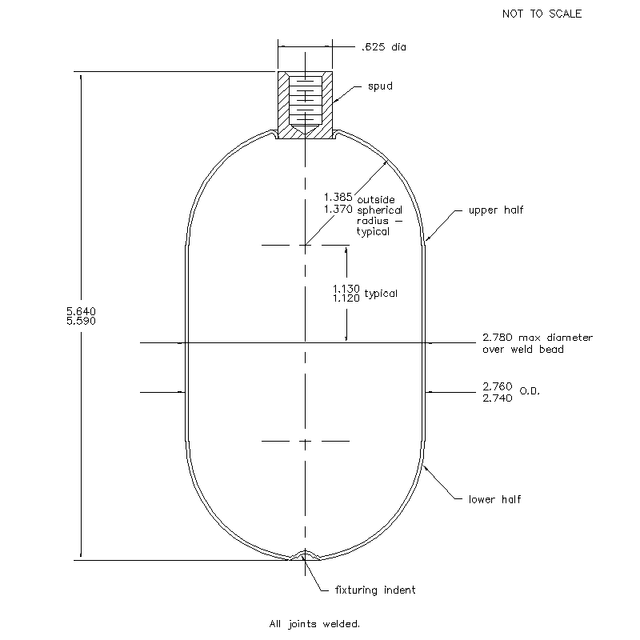 56600 Female Thread 5.615 (H) technical drawing and specifications for industrial float products