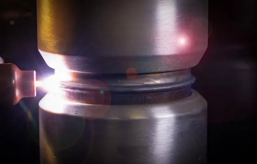 Precision welding process at Seymour-Sheridan manufacturing facility showing quality craftsmanship